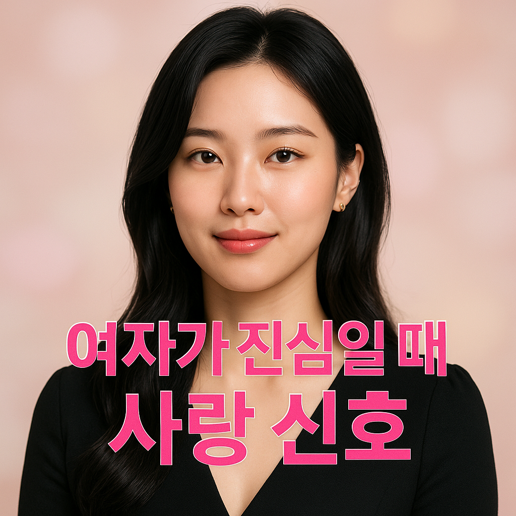 여자가 진심일 때 보이는 사랑 신호