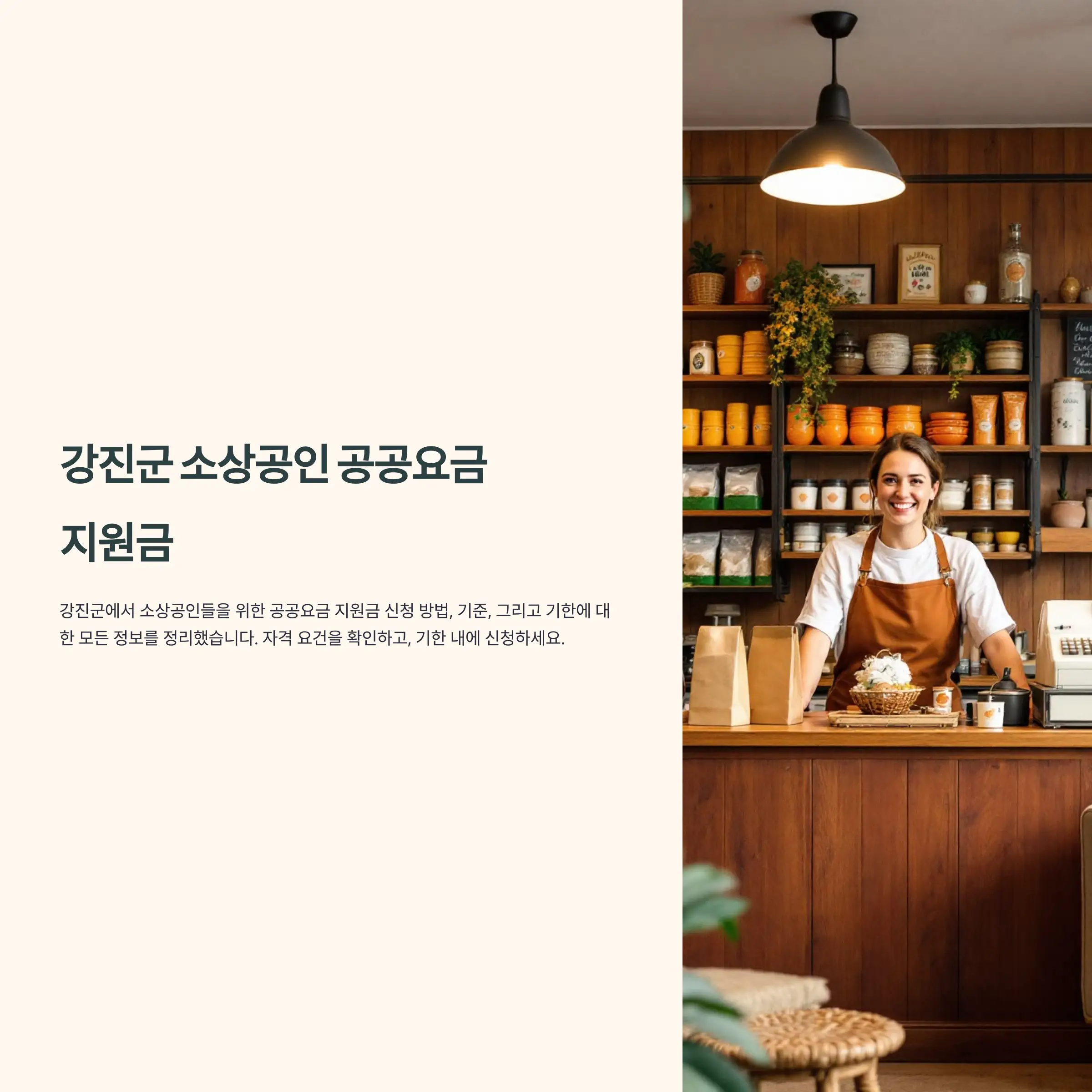 강진군 소상공인 공공요금 지원금 서류