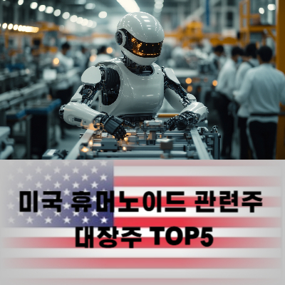 미국 휴머노이드 로봇 관련주 대장주 테마주 TOP5