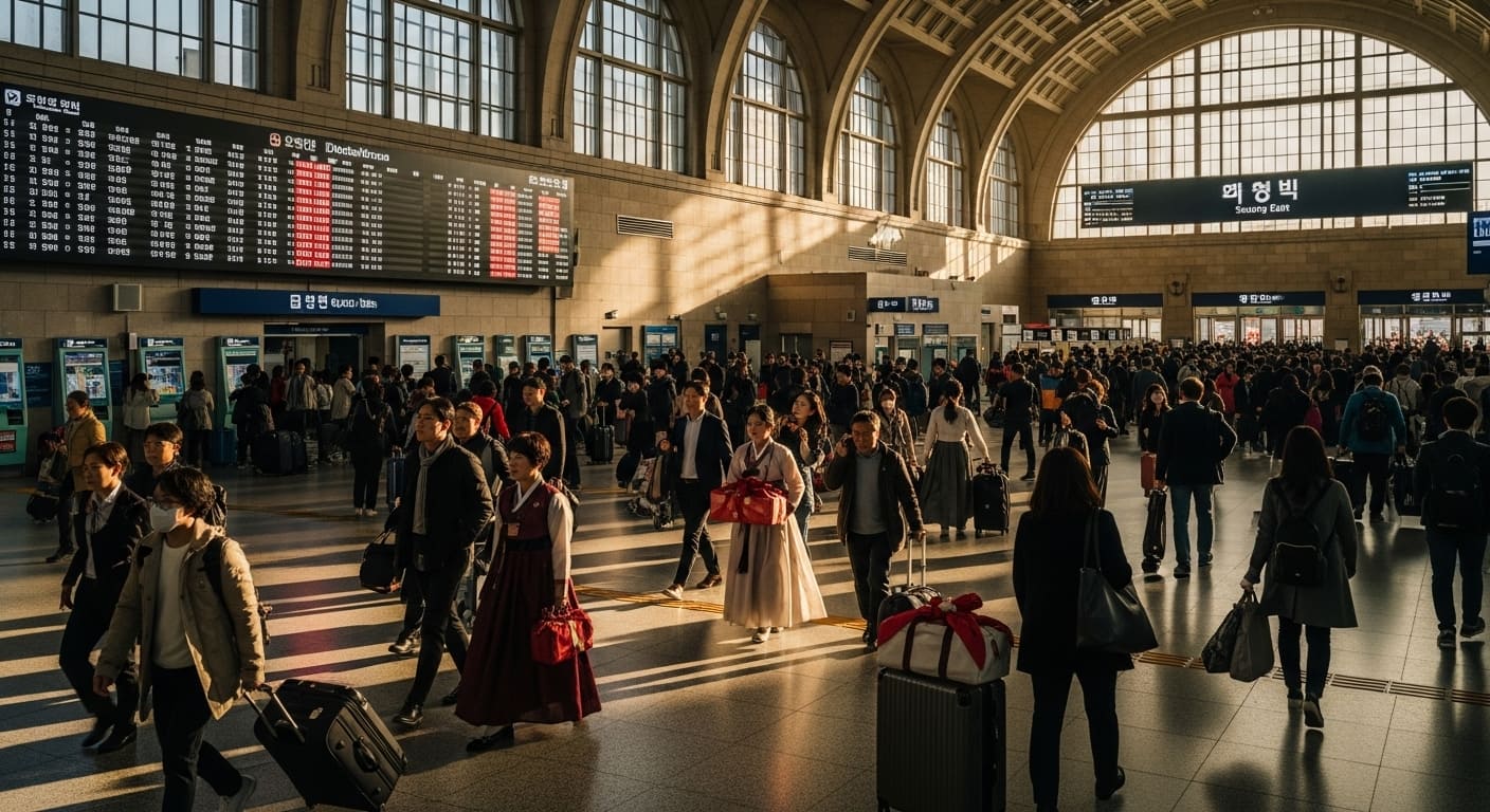 철도 역 창구에서 진행되는 SRT 승차권 환불 과정
