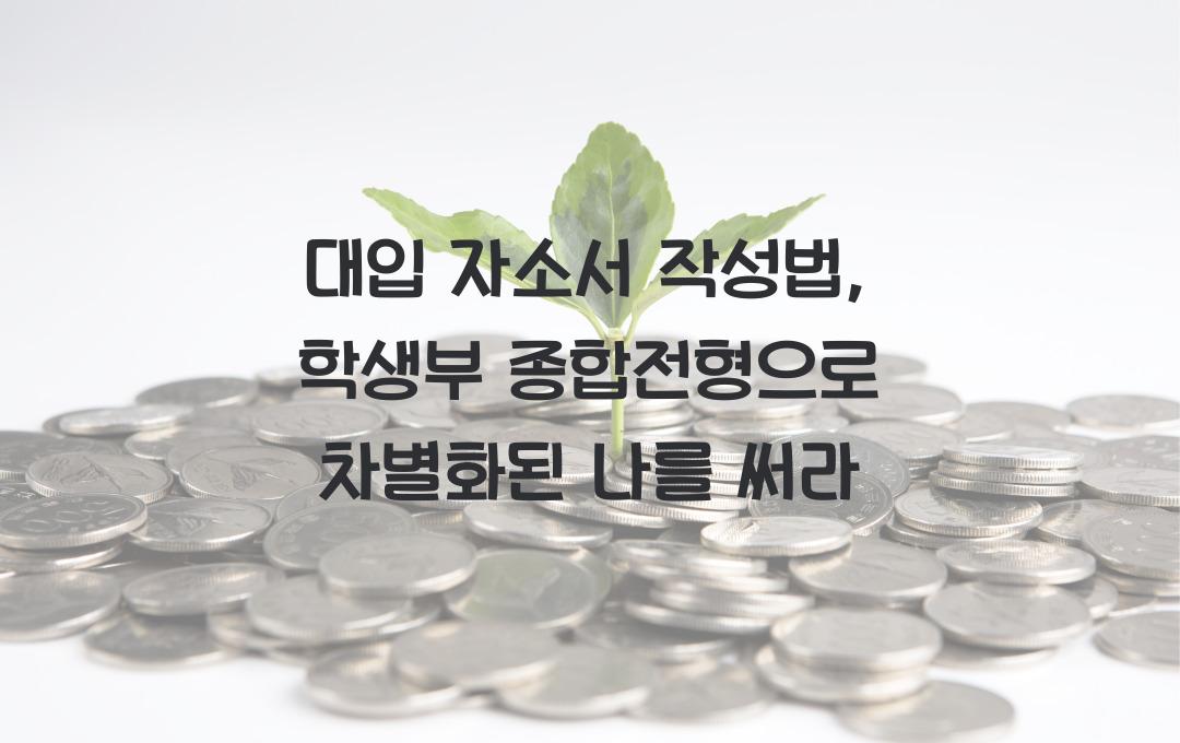 대입 자소서 작성법: 학생부 종합전형에서 돋보이는 포인트