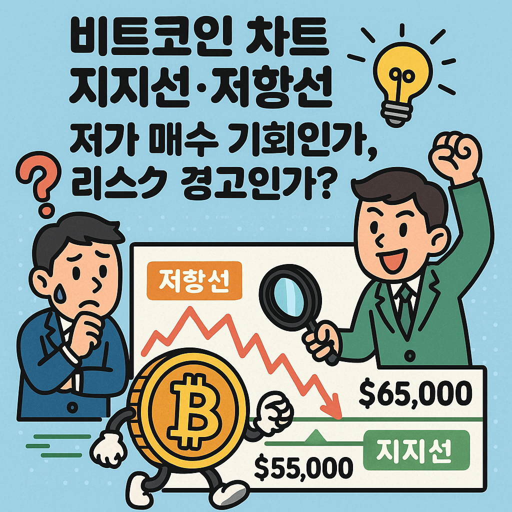 비트코인 차트 지지선 붕괴? 저가 매수 기회인가, 리스크 경고인가?