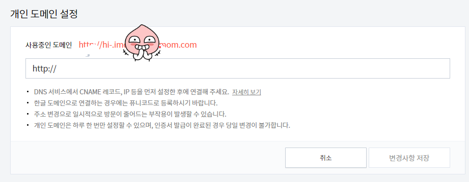 개인도메인 설정