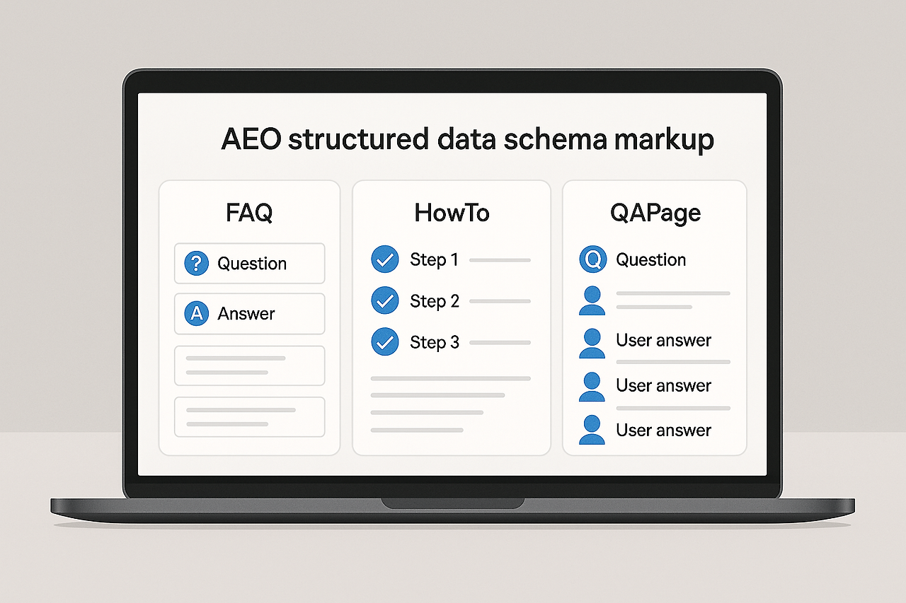 AEO 구조화 데이터 스키마 마크업 시각화