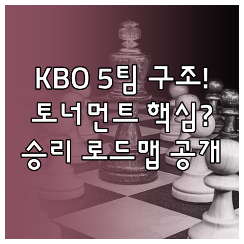 KBO 가을야구 5팀의 단계별 토너먼..