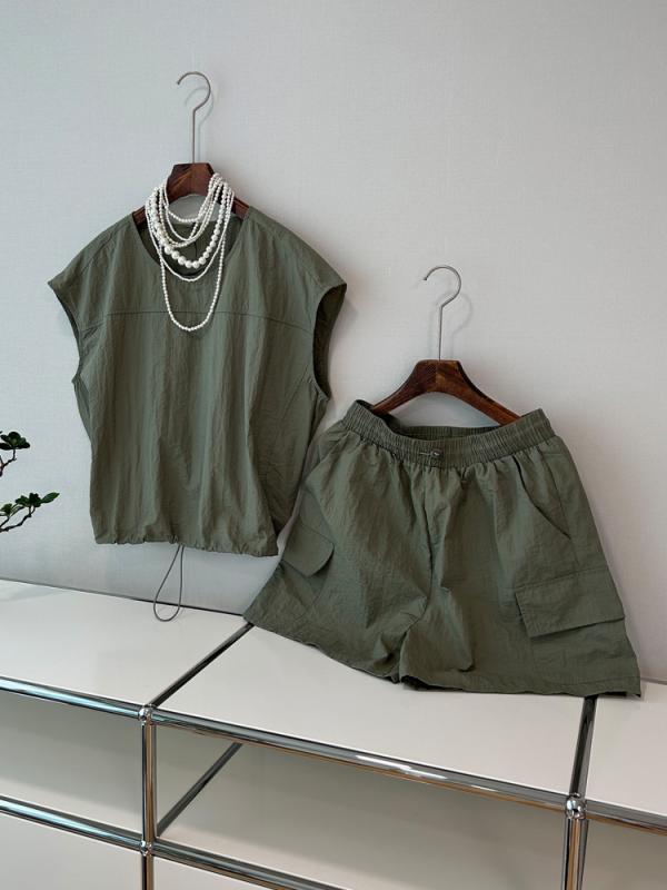 신상라이브 10 바스락 썸머 나시 반바지 세트 3컬러