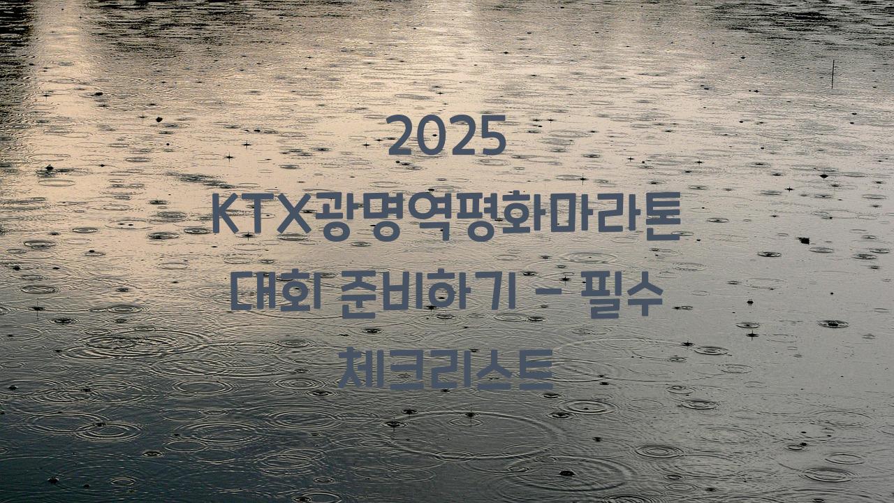 KTX광명역평화마라톤