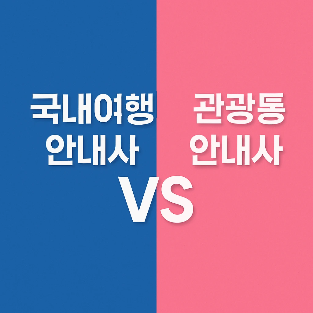 국내여행안내사와 관광통역안내사의 차이점