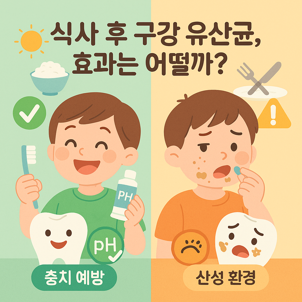 구강 유산균 식사 후 섭취 장점 단점