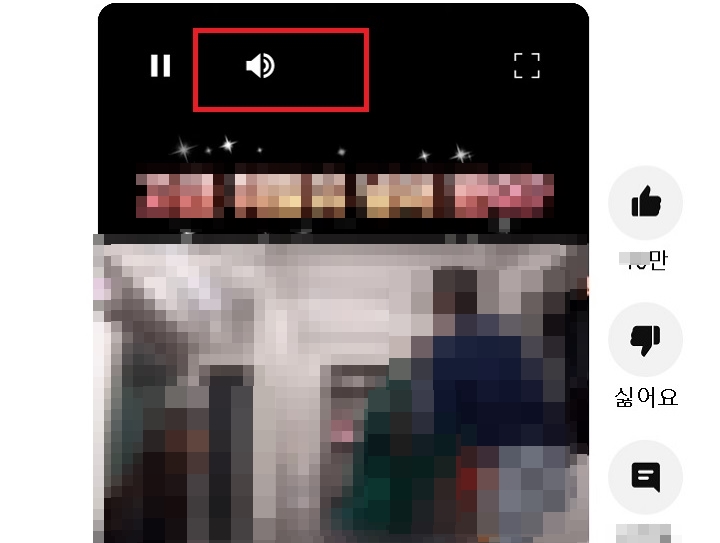 소리조절 버튼 보임