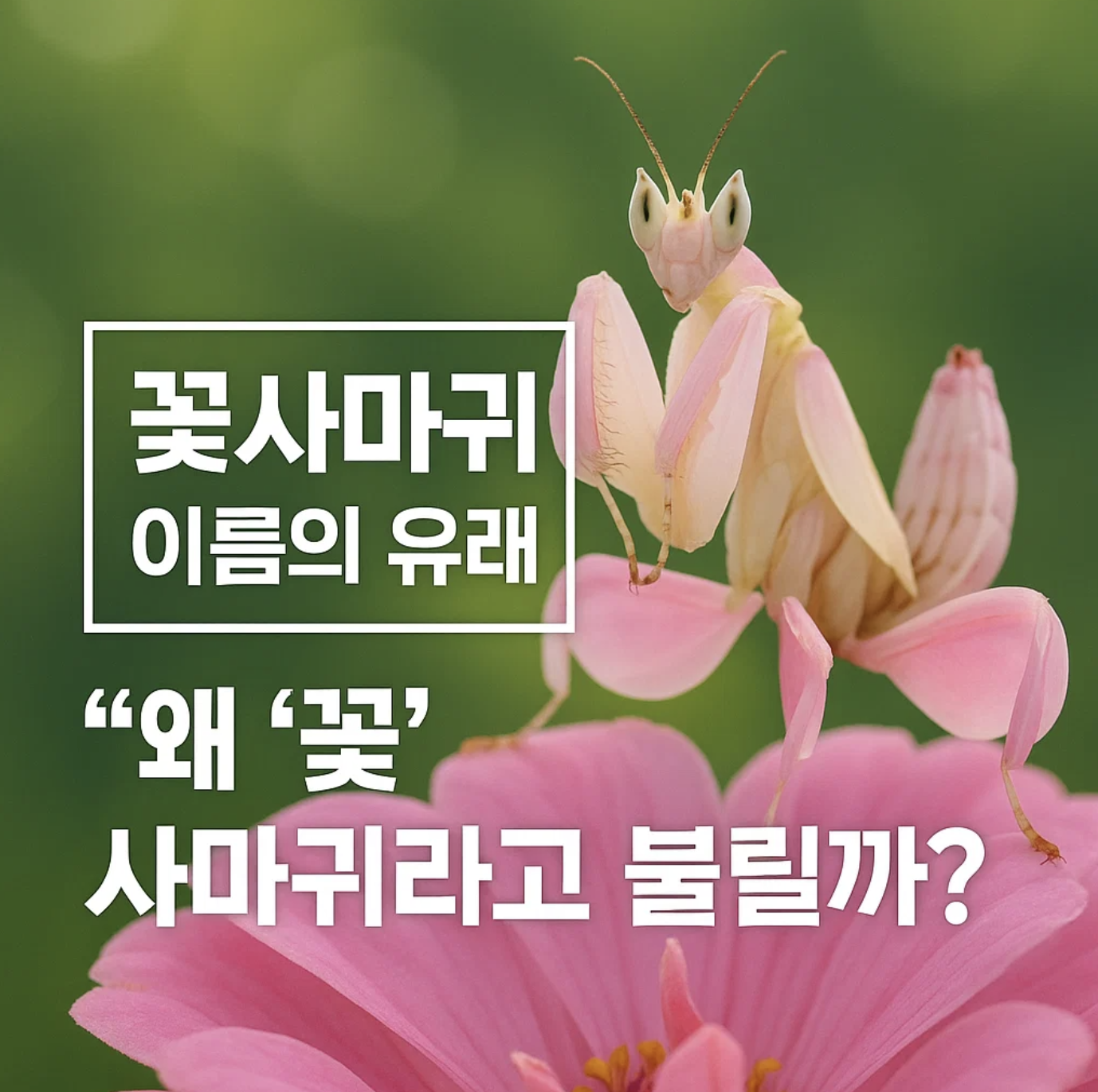 꽃사마귀 이름의 유래, 왜 '꽃' 사마귀라고 불릴까?