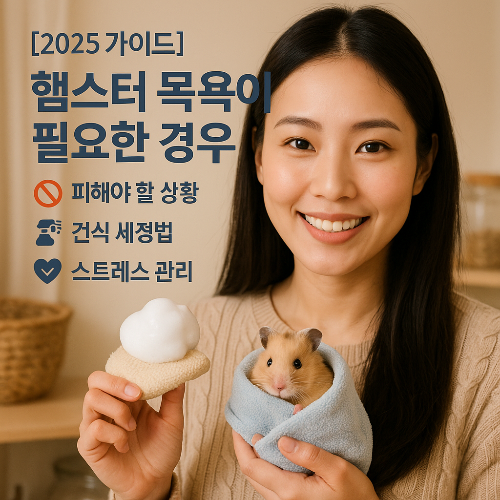 햄스터 목욕이 필요한 경우 2025 ｜ 피해야 할 상황·건식 세정법·스트레스 관리