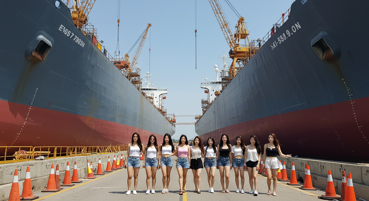 대형선박 건설현장