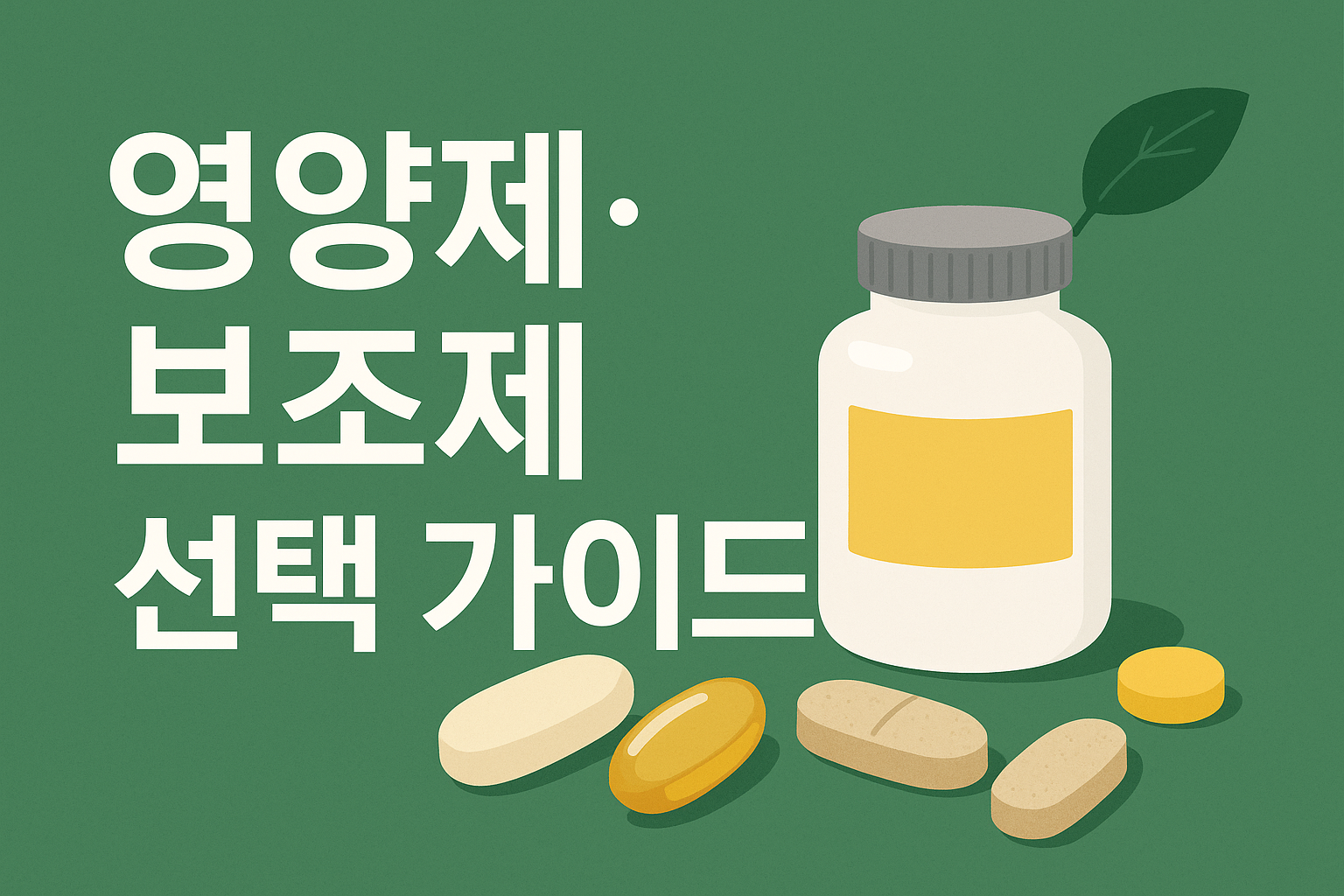 영양제·보조제 선택 가이드