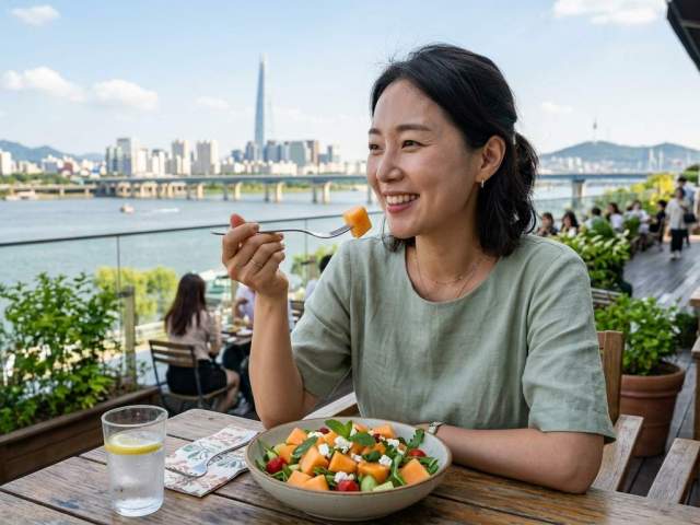 칸탈로프 멜론은 일반 멜론보다 수십 배 많은 베타카로틴이 함유되어 시력 저하 방지에 도움이 됩니다.