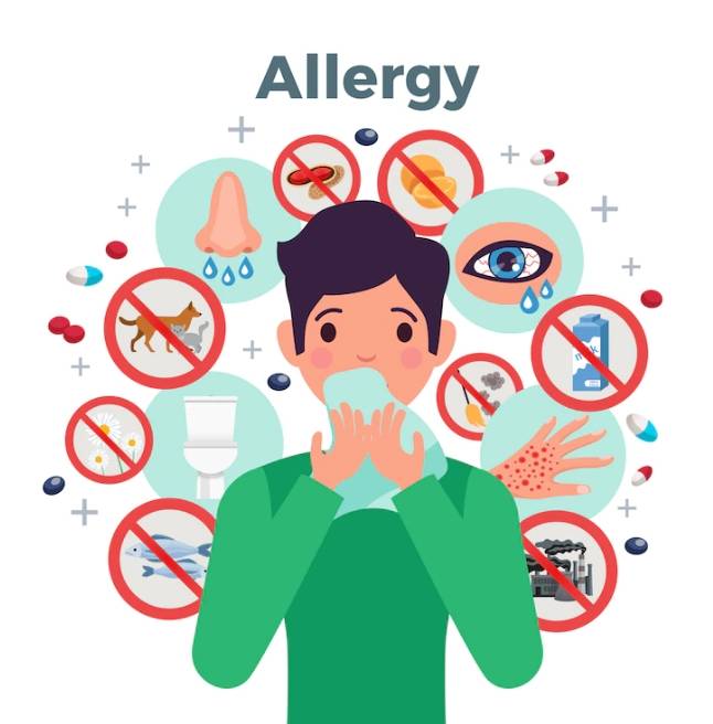 비염을 유발하는 다양한 알레르기 유발 물질들