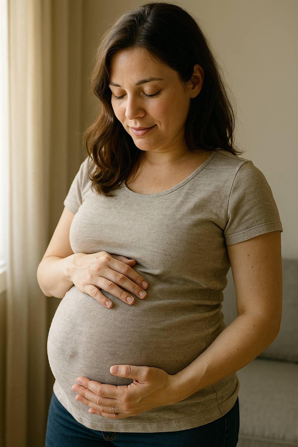 태동 느끼는 산모