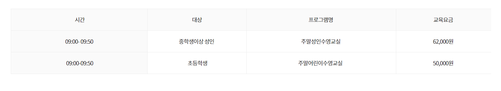 해운대 교육청 수영장