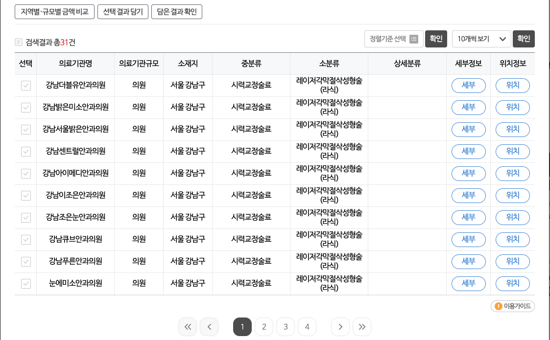 스마일라식 가격 병원별 비교하는 방법