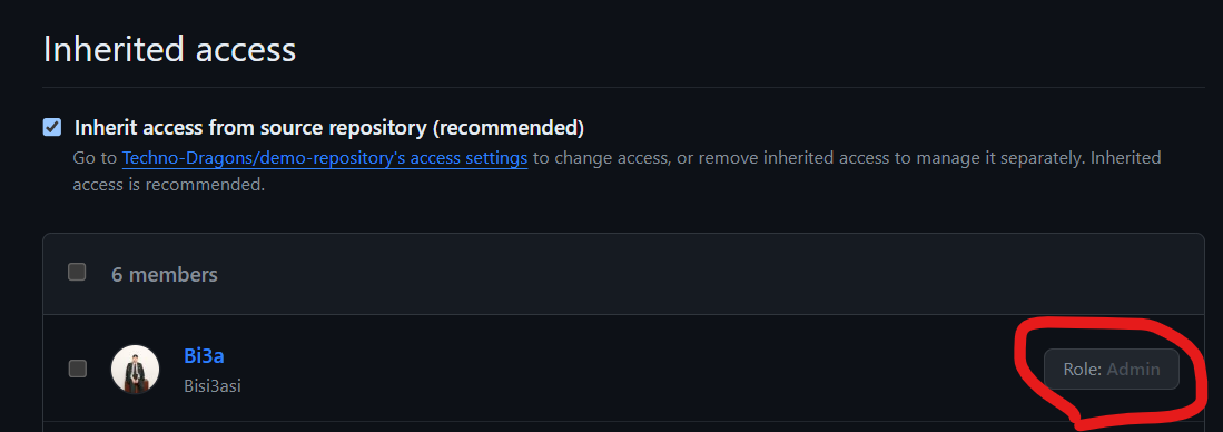 inherited access