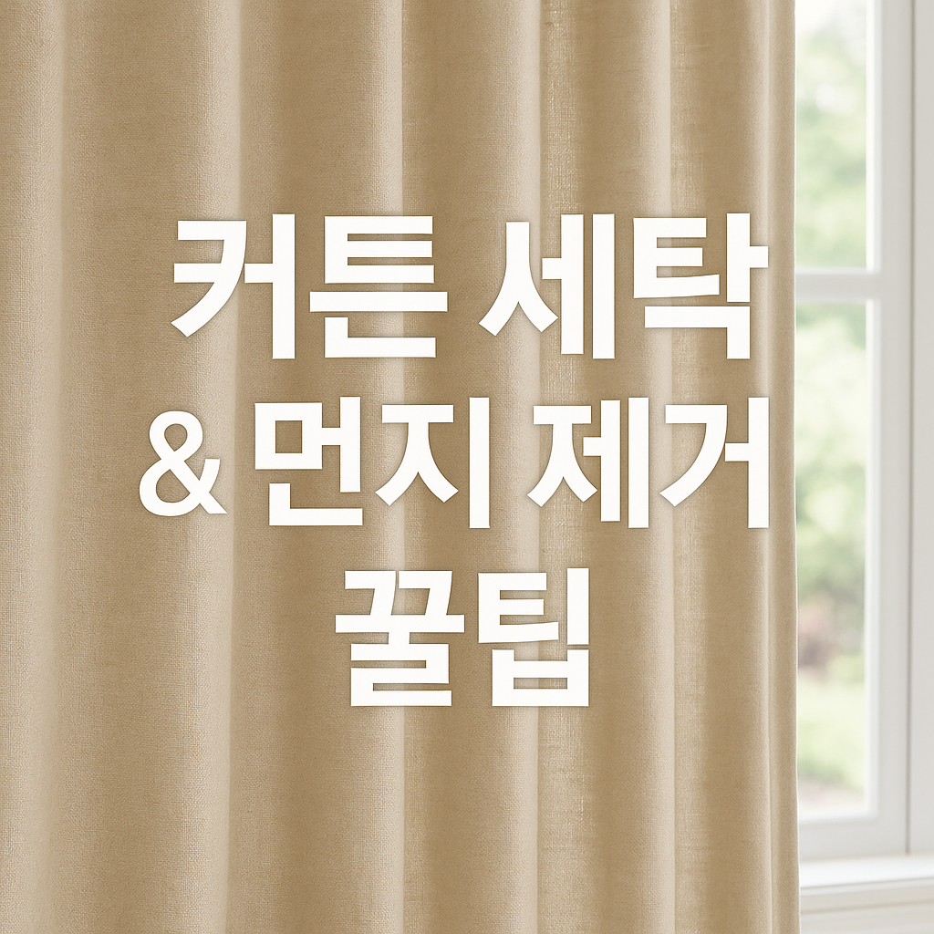 커튼 세탁 & 먼지 제거 꿀팁