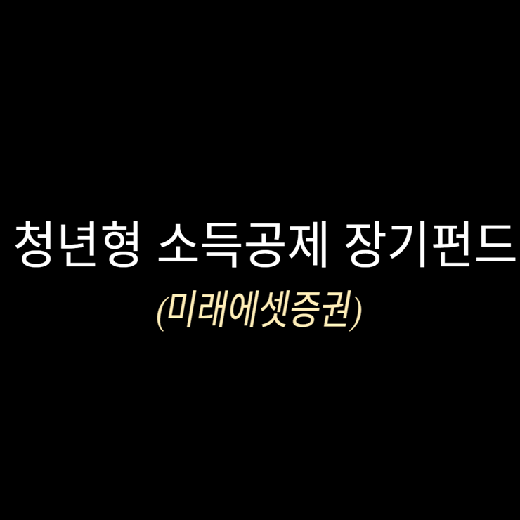 청년형 소득공제 장기펀드 가입