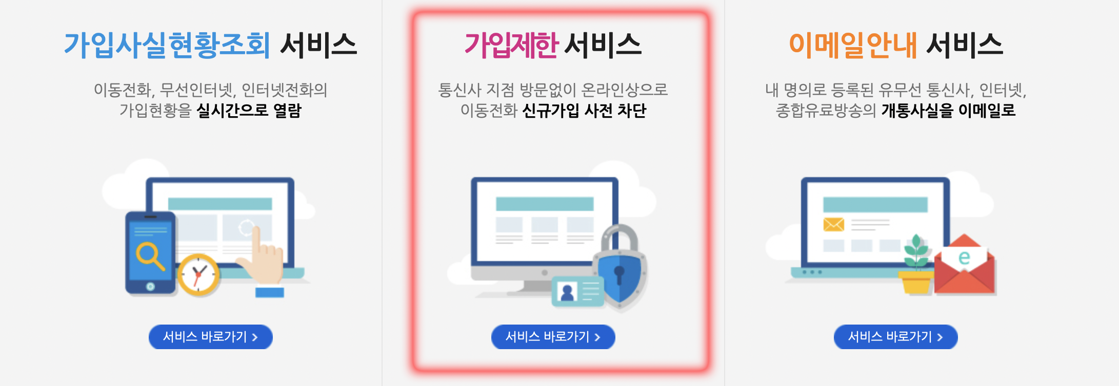 가입제한 서비스