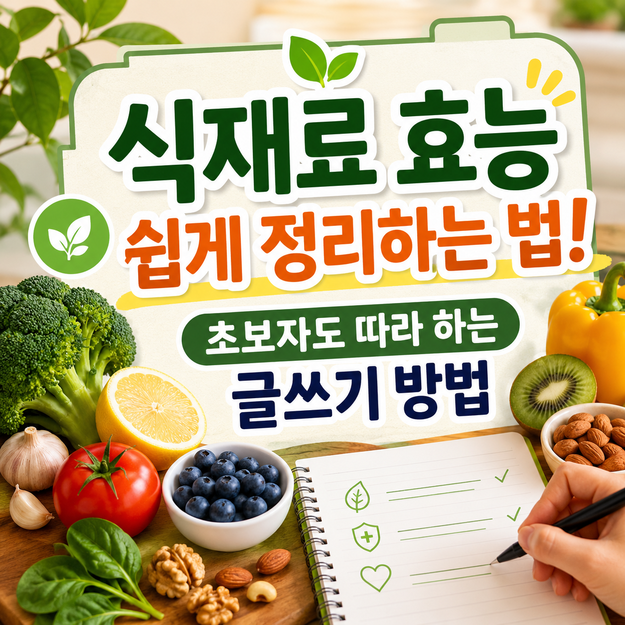 식재료 효능 쉽게 정리하는 법