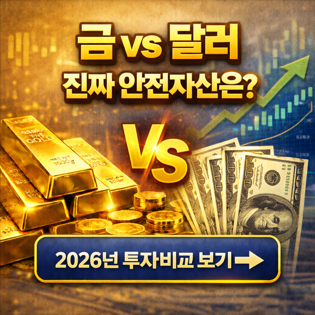 금 vs 달러, 인플레이션 시대 진짜 안전자산은? (2026년 최신판)
