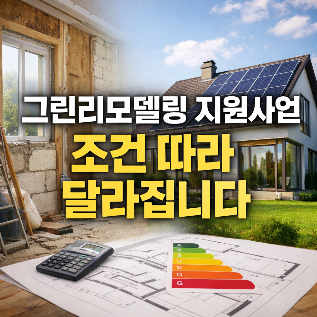 그린리모델링 지원사업 조건별 결과 차이｜신청 가능 기준 완벽 분석 (2026)