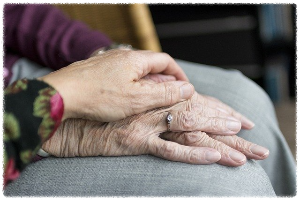 노인의 손