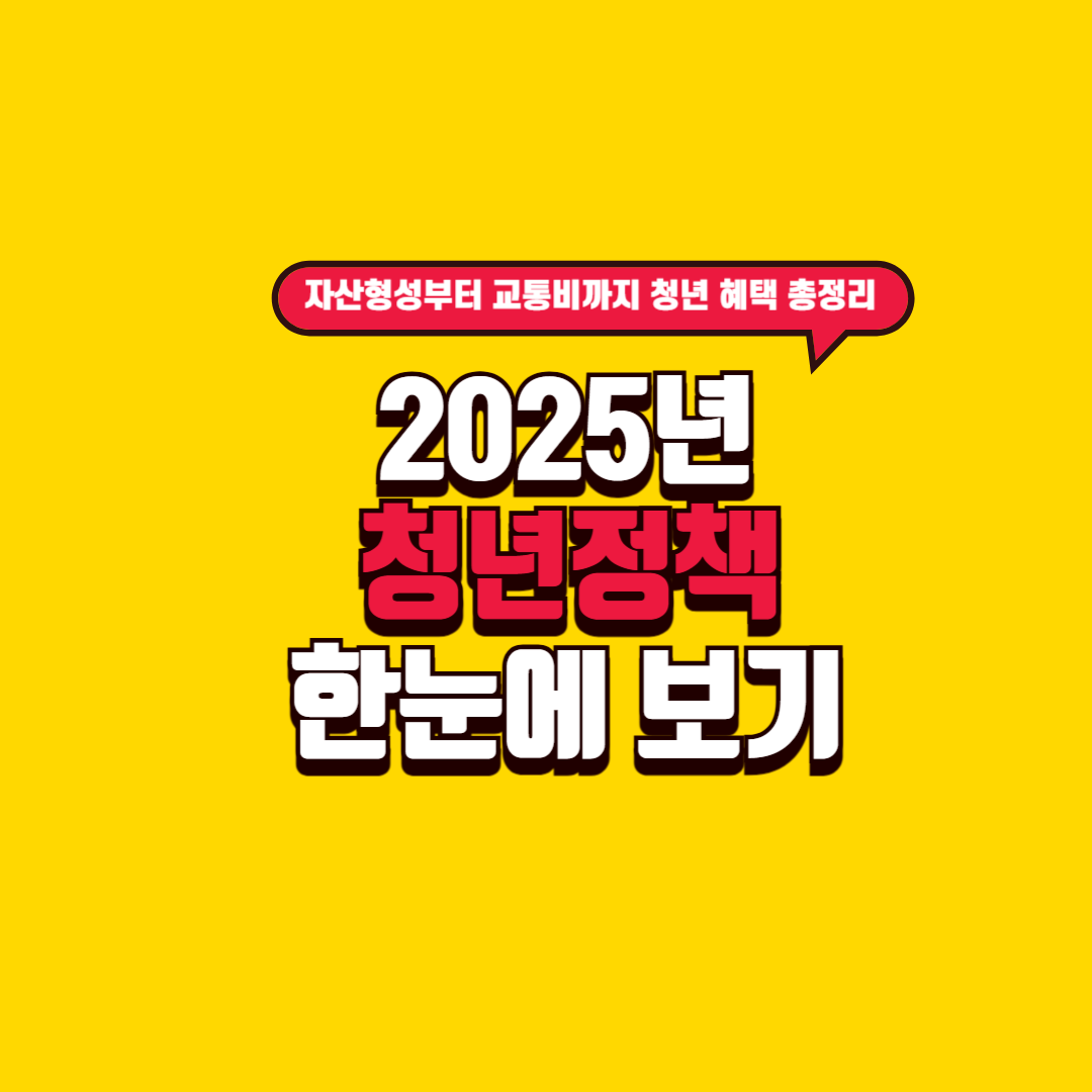2025 청년 지원정책 한눈에 보기 – 주요 정책 총정리