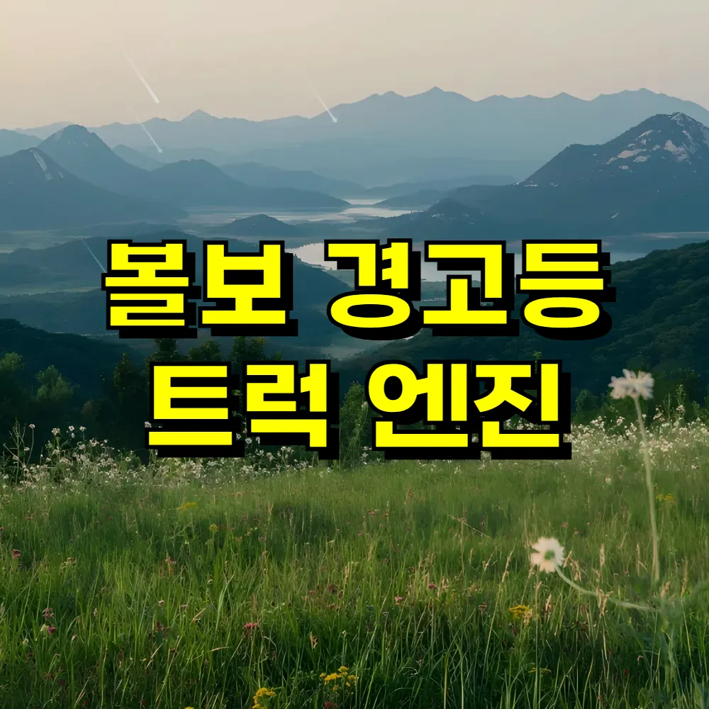 볼보 경고등 트럭 엔진