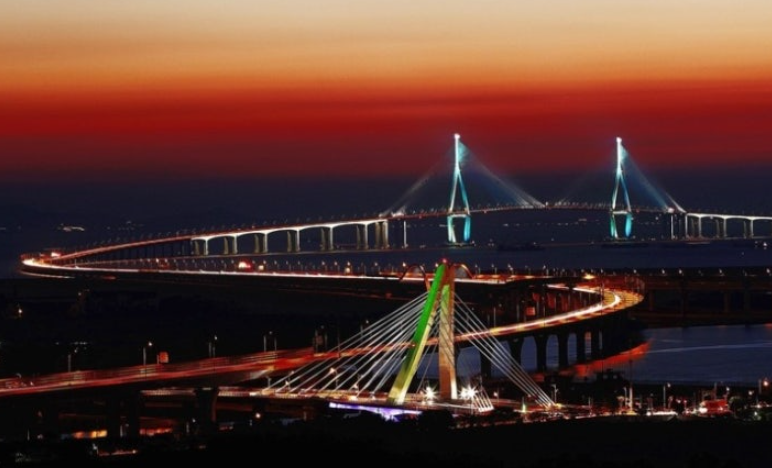 인천대교야간불빛