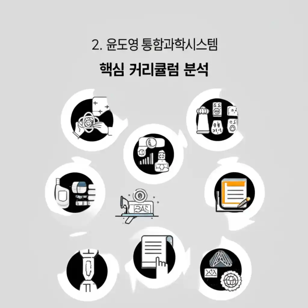 윤도영 통합과학시스템 핵심 커리큘럼의 단계별 분석 다이어그램