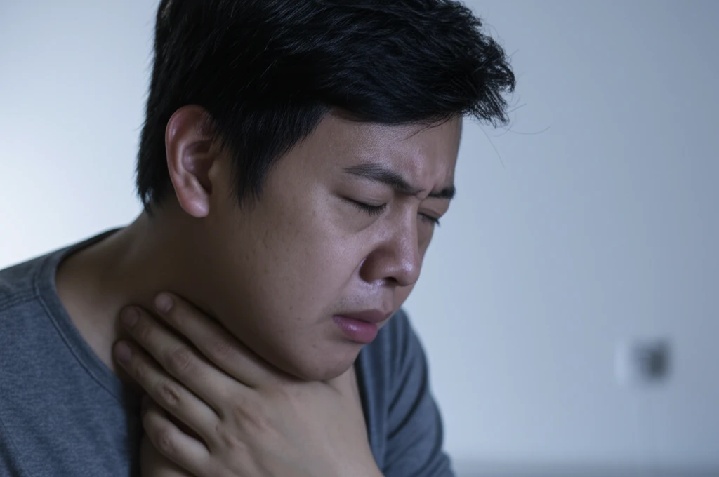 목 건강 적신호 후두내시경 검사로 미