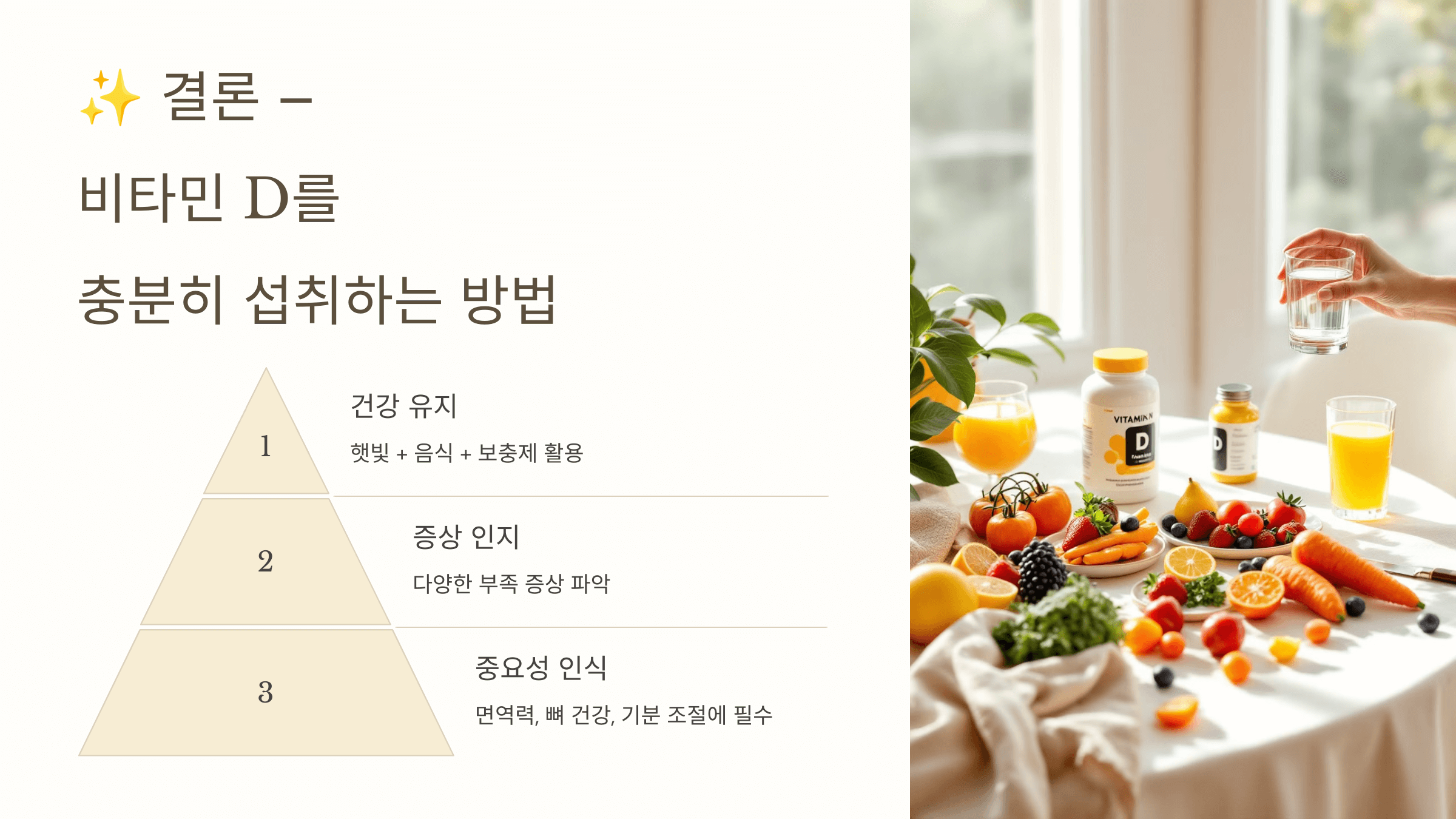 비타민D와 관련된 사진입니다.