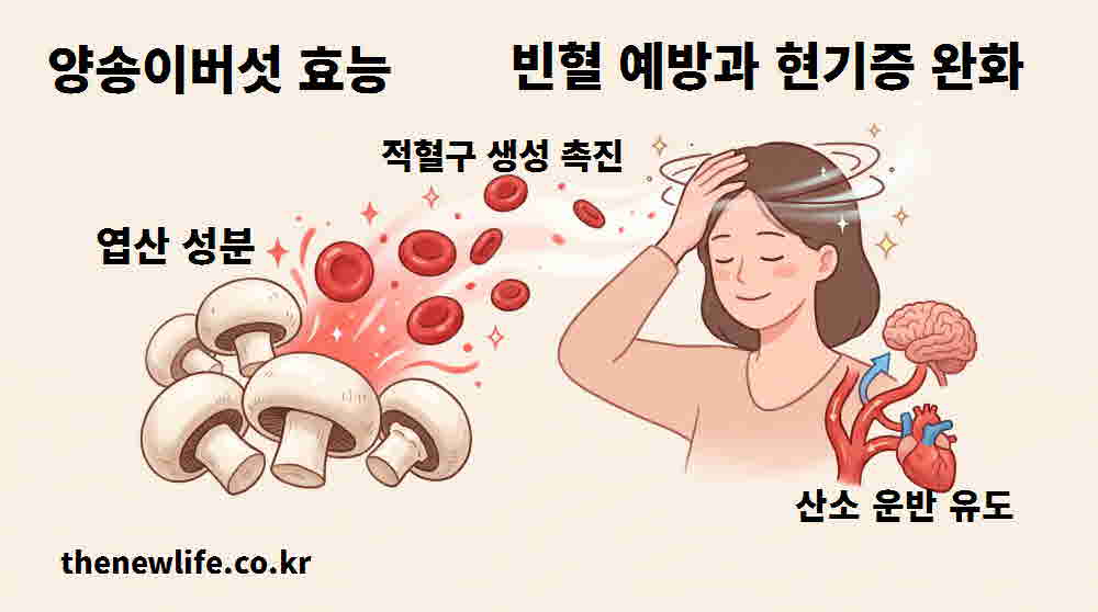 양송이버섯 효능 빈혈 예방 현기증 완화