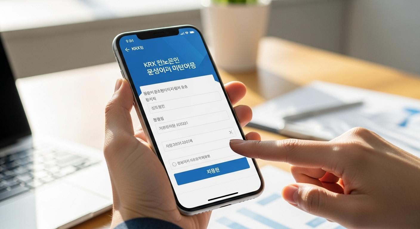 KRX 금투자 계좌 개설 절차
