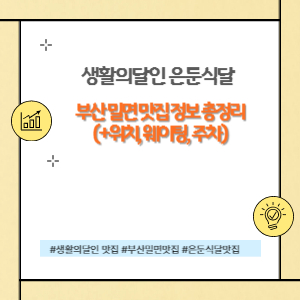 부산밀면 맛집