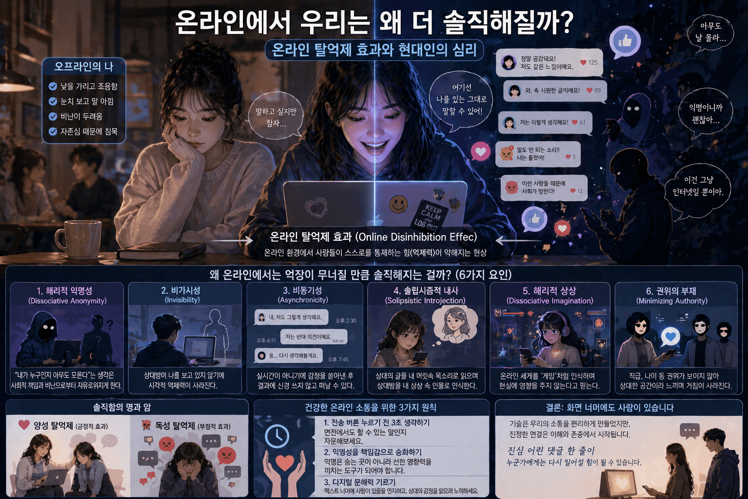 온라인에서 우리는 왜 더 솔직해질까? (심리학으로 풀었다)