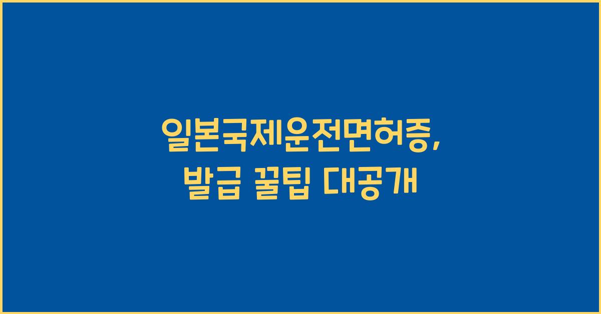 일본국제운전면허증
