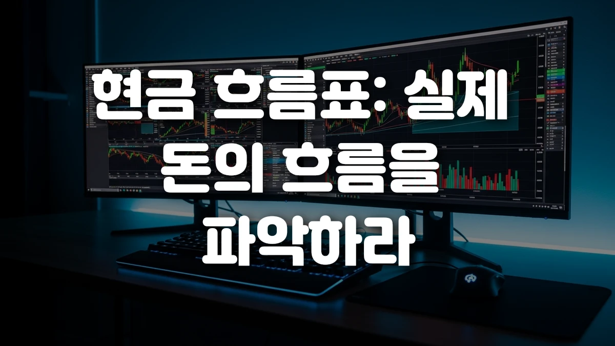 현금 흐름표 실제 돈의 흐름을 파악하라