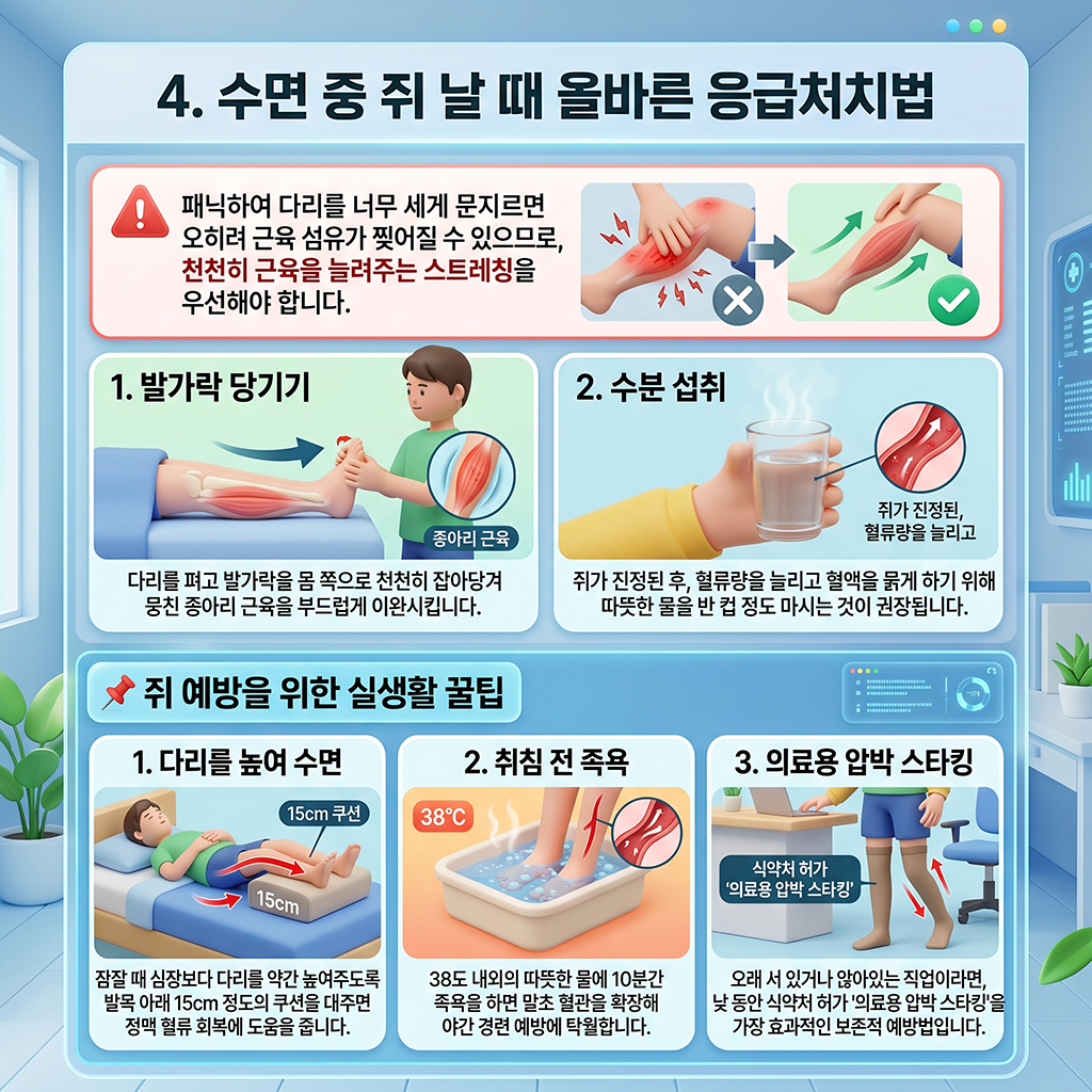자다가 쥐가 났을 때 올바른 응급 대처법