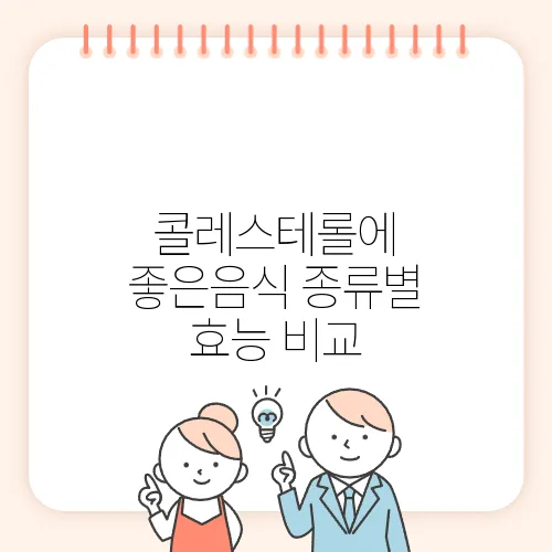 콜레스테롤에 좋은음식 종류별 효능 비교