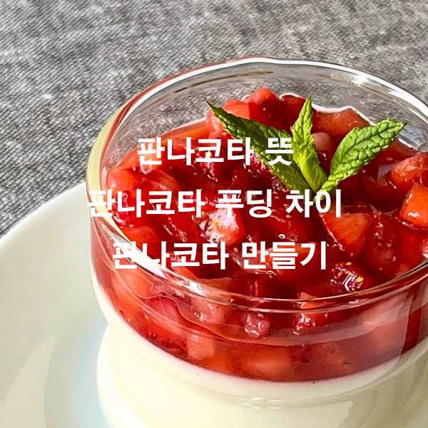 판나코타 뜻 판나코다 푸딩 차이 판나코타 만들기