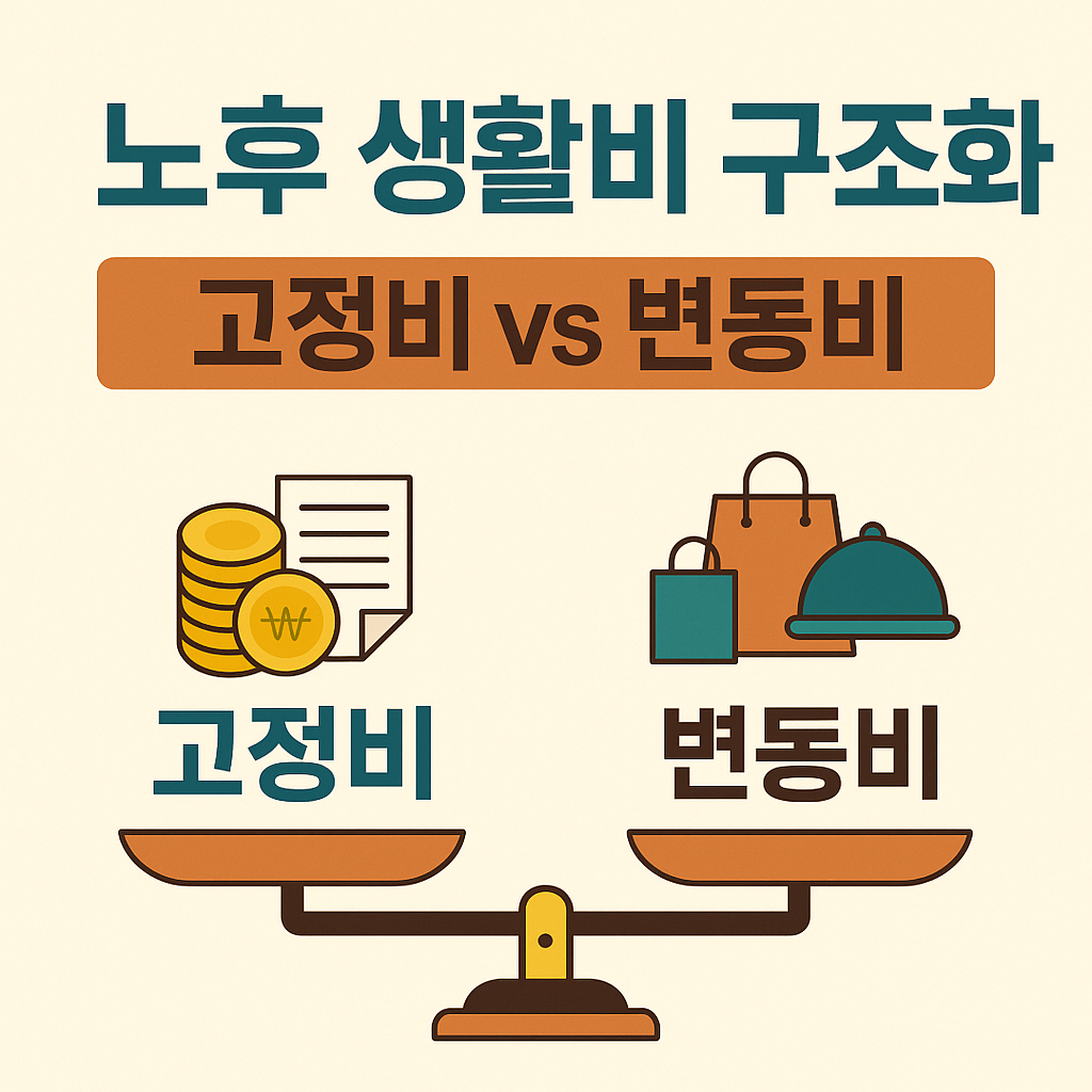 노후 생활비 구조화 고정비 vs 변동비