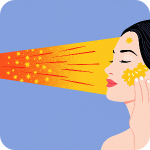 봄철 피부관리 예민 이유중 자외선으로 인한 손상 이미지