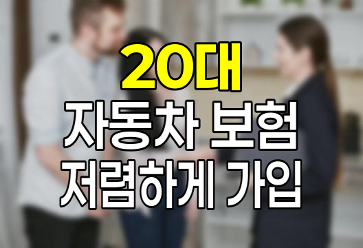 20대를 위한 저렴한 첫 자동차 보험 가입 전략