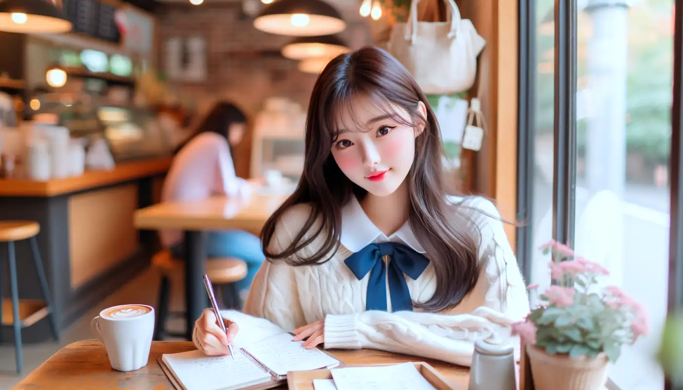 챗지피티-자소서-작성법을-참고해서-글쓰기하는-여성의-모습